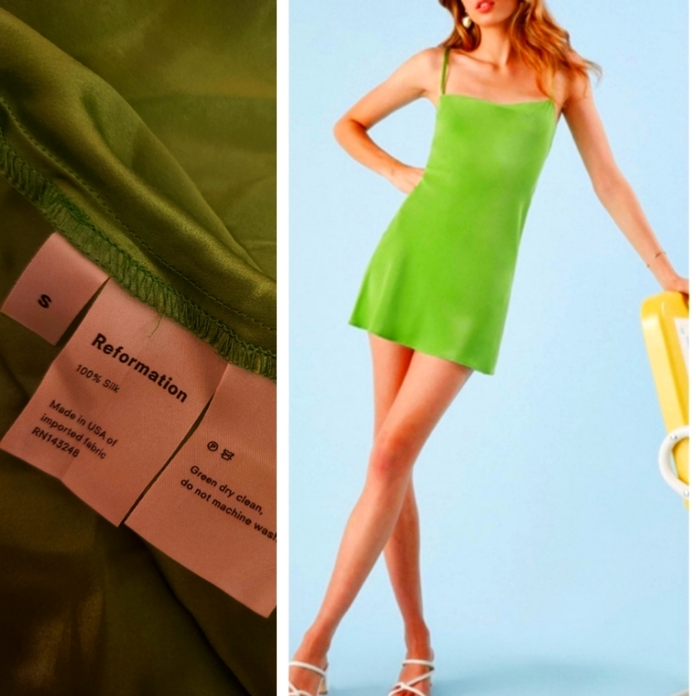 Nwot Reformation Katy 100% silk slip perfect getaway dress S
